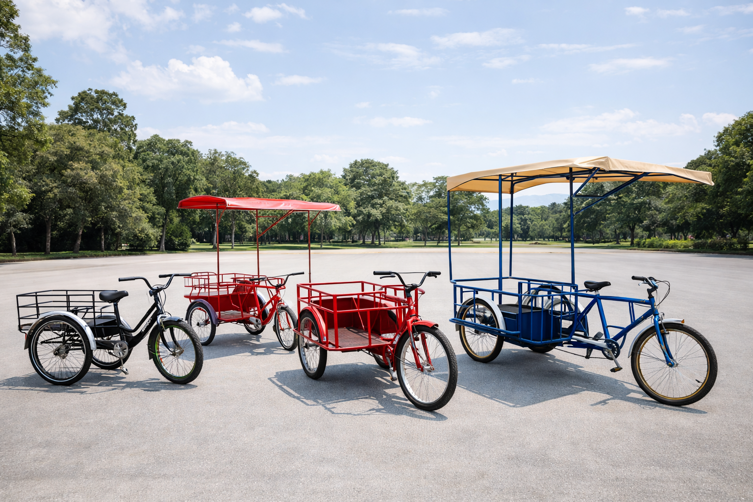 partes de un triciclo de carga