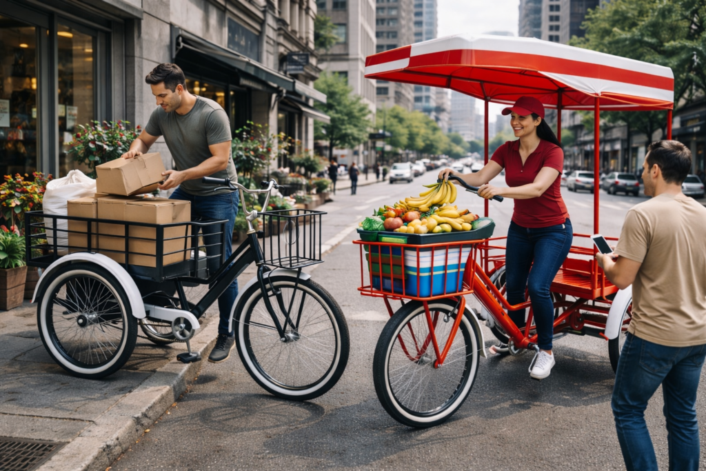 Triciclo con Canastilla de Carga